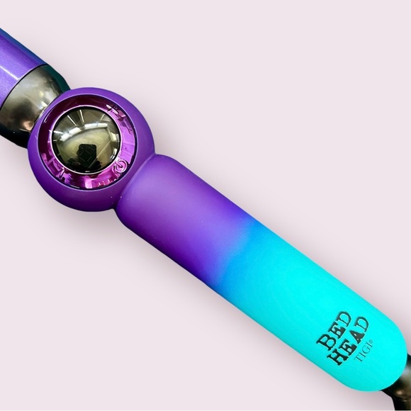 TIGI Bed Head 1.25” Digital Curling Wand Rough Volume Purple Barrel Like New - Picture 6 of 8